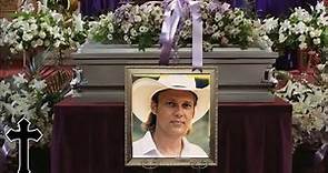 At Ricky Van Shelton's tragic funeral! Our condolences to Rick Van Shelton's family, goodbye Shelton