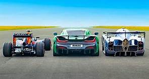 F1 Car vs World's FASTEST Hypercars: DRAG RACE