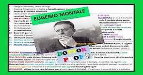 📙 EUGENIO MONTALE: Riassunto vita, opere, pensiero, correlativo oggettivo + ossi di seppia