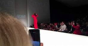 Janice Dickinson Top Model at Fashion Week Style LA 2015 Red Dress Charity Runway