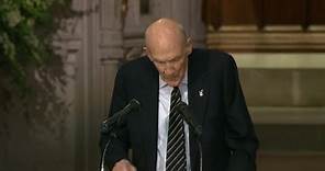 Former Wyoming Sen. Alan Simpson gives eulogy at Bush funeral