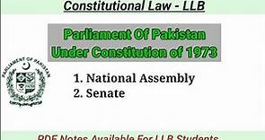 National Assembly & Senate of Pakistan | Article 50 Parliament of Pakistan | Constitutional Law