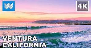 [4K] Sunset at Ventura Harbor Village in Ventura, California USA - Walking Tour & Travel Guide 🎧