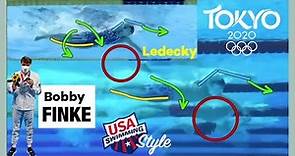 La TÉCNICA del nadador 🏊 Robert FINKE 🥇 En TOKYO 2021 [similitudes con Katie LEDECKY]