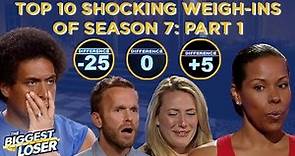 Top 10 Shocking Weigh-Ins | Part 1 | The Biggest Loser | Season 7