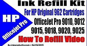 Ink Refill Kit For HP Original 962 Cartridges