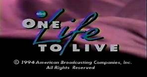 One Life To Live closing credits - September 16, 1994