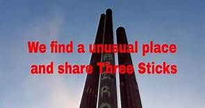 We find a unusual place and show three sticks monument. Outdoors4adventure