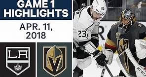 NHL Highlights | Kings vs. Golden Knights, Game 1 - Apr. 11, 2018