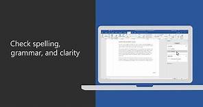 How to check spelling, grammar, and clarity with Microsoft Word 2016