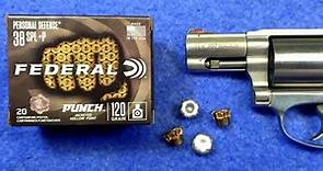 Federal Punch .38 Special +P HP Ammo - Will It Expand from a 2" Snub Nose Barrel? 3 Gun Test Review