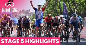 Mass sprint for the finish in Messina! | 2022 Giro d’Italia - Stage 5 Highlights