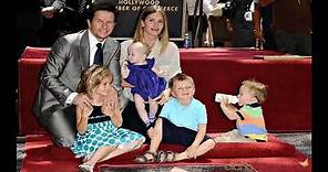 actor mark wahlberg with wife model Rhea Durham and their children