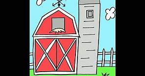 How to Draw a Barn Easy Drawing Lesson for Kids