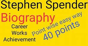 Stephen Spender biography English literature.