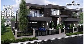 House Design | Modern House Design | 21x18m 2 Storey | 5 Bedrooms