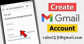 How to Create New Gmail Account | How to Create Gmail Id