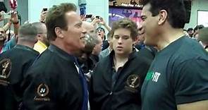 Amigable encuentro de Arnold Schwarzenegger y Lou Ferrigno