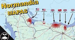 Batalla de Normandía 1944 - Explicado con Mapas Reales