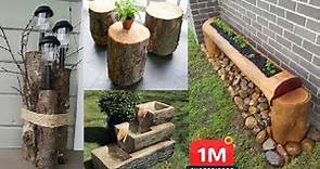 50 Ideas geniales con troncos de madera reciclados/50 Great ideas with recycled wooden logs▶️