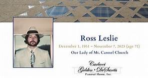 Ross Leslie- Live Streaming Funeral Services