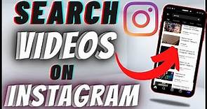 How To Search Videos On Instagram | Search Only Videos