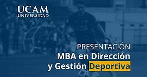 MBA en Dirección y Gestión Deportiva | UCAM