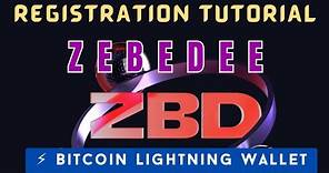 Zebedee Wallet Account Registration Tutorial, Bitcoin Lightning Network Wallet