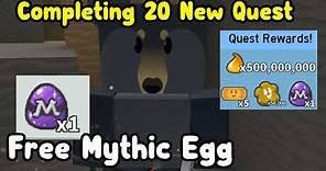 Got Free Mythic Egg! Completing New Black Bear Mythic Quests - Bee Swarm Simulator