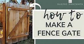 How To Make A Simple Fence Gate for a 6' Wooden Backyard Fence