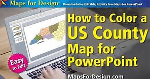 How to Color a USA State County Map to Make a Sales Territory Map