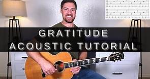 Gratitude Acoustic Guitar Tutorial + TAB! | Brandon Lake