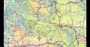 map of Wyoming USA