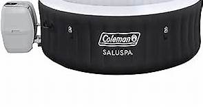 Coleman SaluSpa AirJet 2 to 4 Person Round Inflatable Hot Tub Portable Outdoor Spa with 60 Soothing AirJets and Insulated Cover, Black