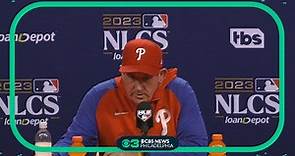 Phillies manager Rob Thomson talks following Game 7 loss to Diamondbacks in NLCS