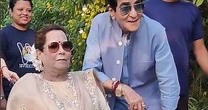 Jeetendra Kapoor With Shobha Kapoor at Tushar Kapoor Son Laksshya Birthday party in Mumbai