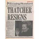 Image result for Margaret Thatcher resigned as prime minister of Britain.