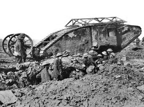 Image result for Battle of the Somme, in France, tanks