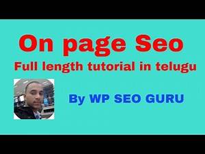 On-page seo: full length guide telugu version