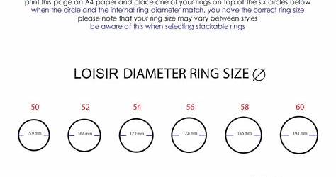 Sizing A Ring Chart