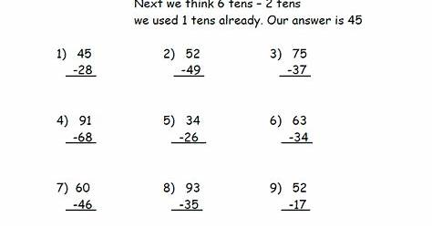 Subtraction With Pictures Worksheet