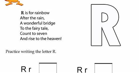 Letter R Kindergarten Worksheet