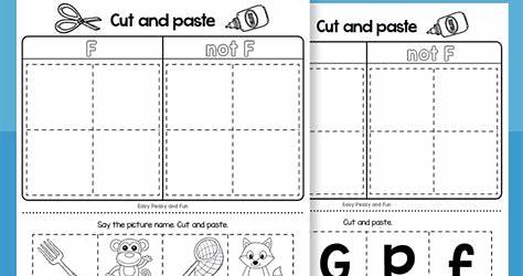 Letter F Cut And Paste Worksheets