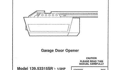 sears garage door manual