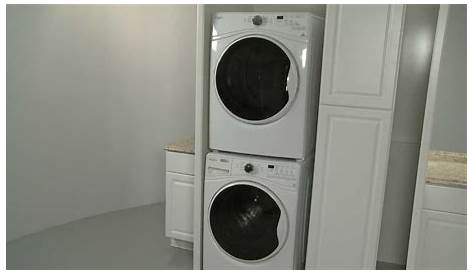 How to install a stackable washer and dryer in a tight space