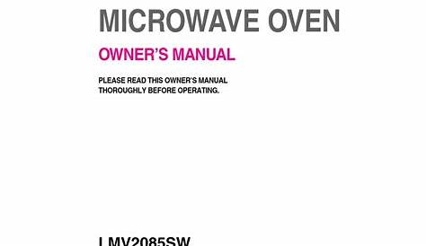 LG LMV2085SW OWNER'S MANUAL Pdf Download | ManualsLib