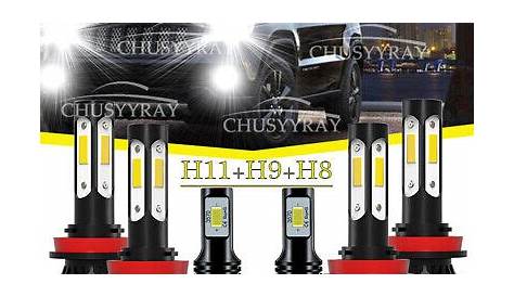 LED Headlight Hi Low Beam Fog Light Bulbs For Jeep Grand Cherokee 2018