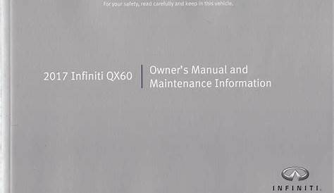 2017 Infiniti Qx60 Owners Manual