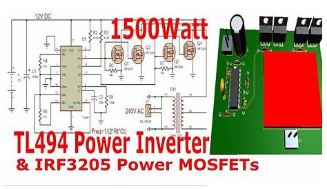 TL494 Inverter Circuit with IRF3205 Mosfets | 1500Watt! - YouTube
