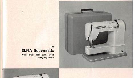 Elna Sewing Machine Manual for Supermatic and Plana Supermatic machines